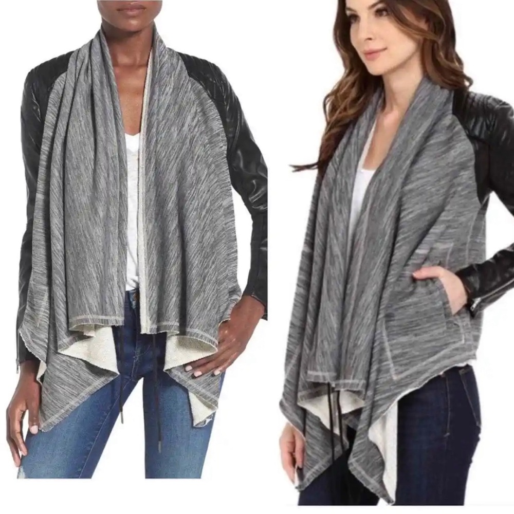 Blank NYC faux leather and cotton jacket